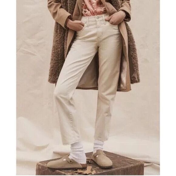 J. Crew Slouchy Boyfriend Beige Jeans, Size 25 NWT - Picture 1 of 11